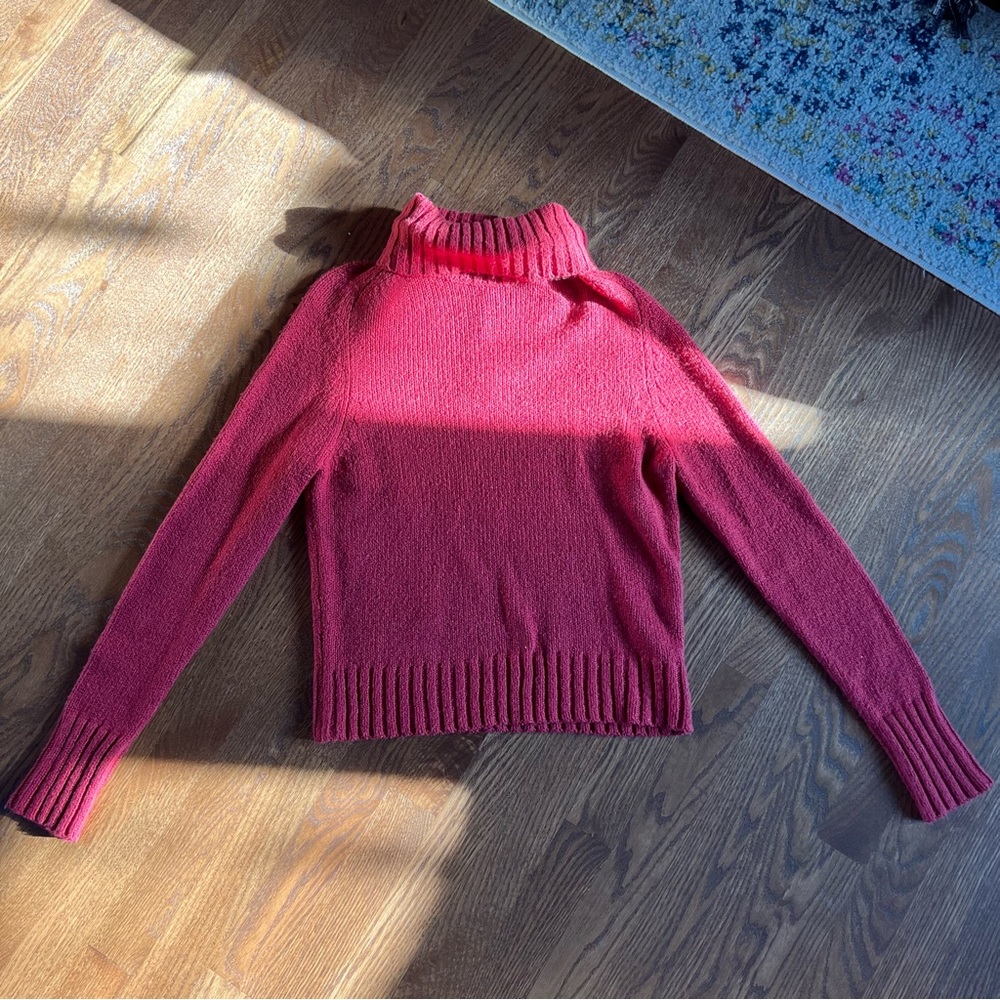 Anthropologie Red Turtleneck